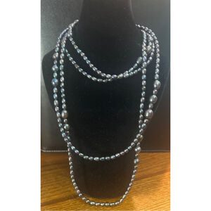 Women's 66” peacock Pearl Necklace